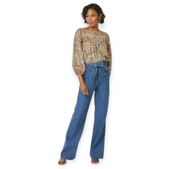 Wide Leg Organic Cotton Pants by Cleobella Size S NWT - Picture 2 of 16